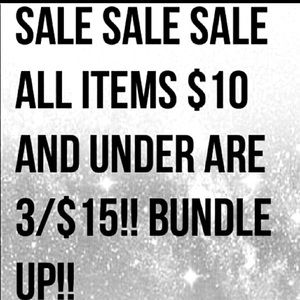Sale Sale 3 items under 10 for 15‼️‼️…